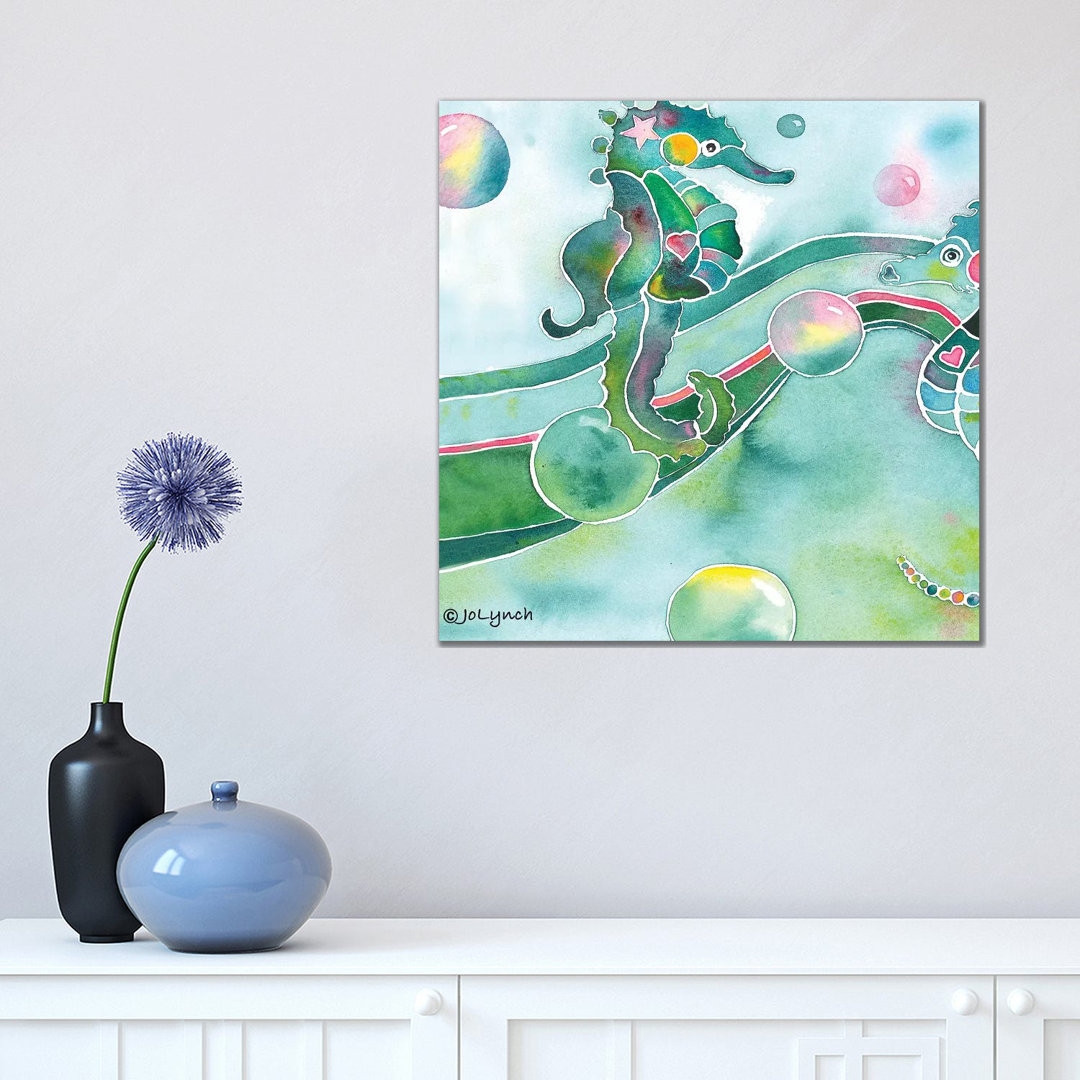Seahorses by Jo Lynch - Wrapped Canvas Gallery-Wrapped Canvas Giclée
