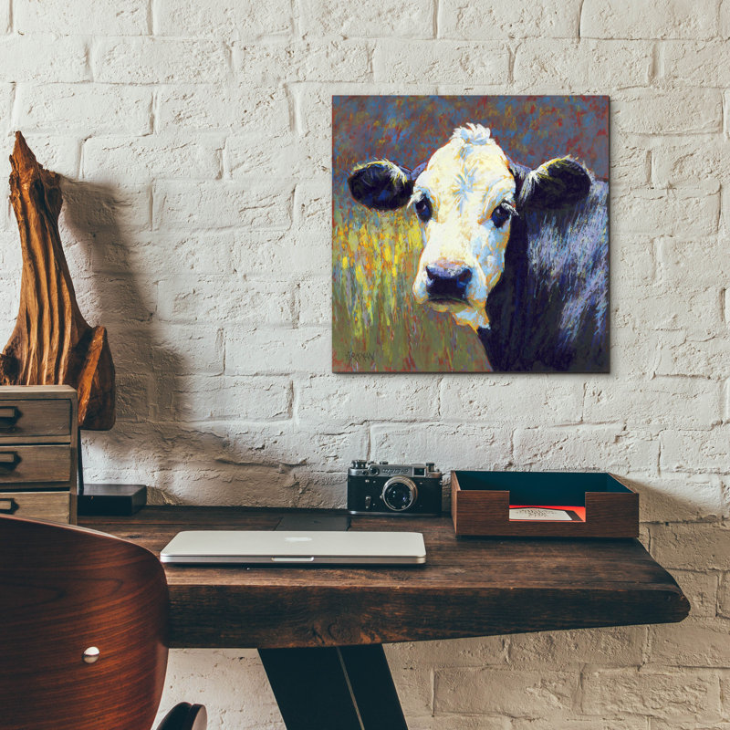 " Moo " by Rita Kirkman, 12" H x 12" W