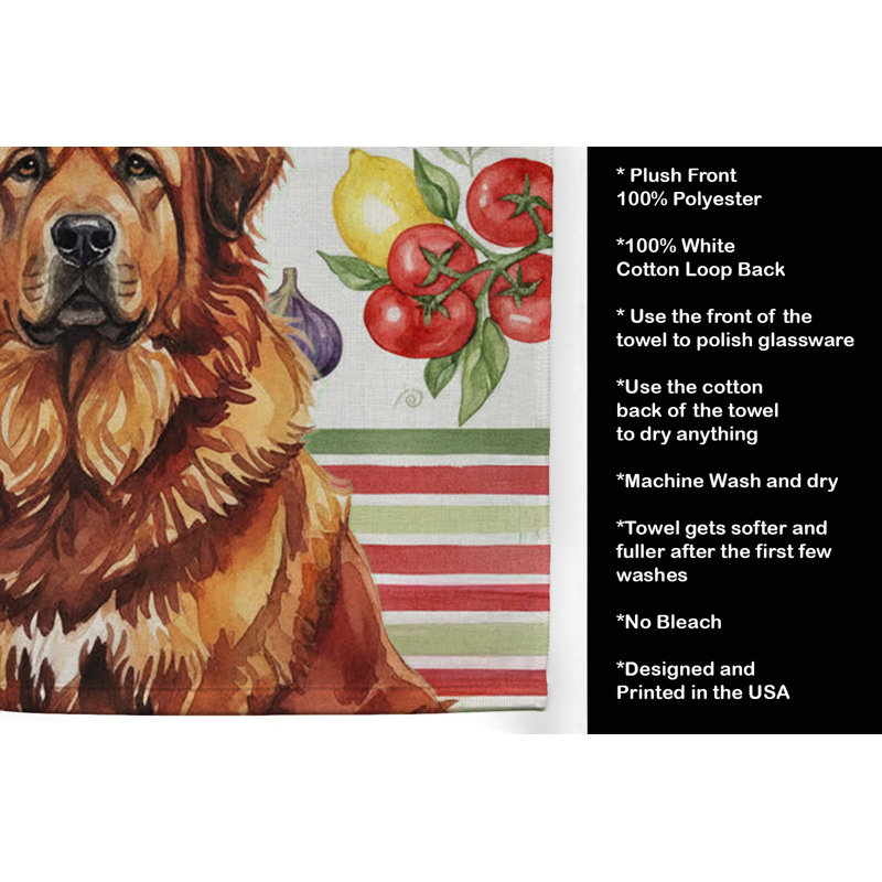 Torchon rouge et rouge, Red Gold Tibetan Mastiff
