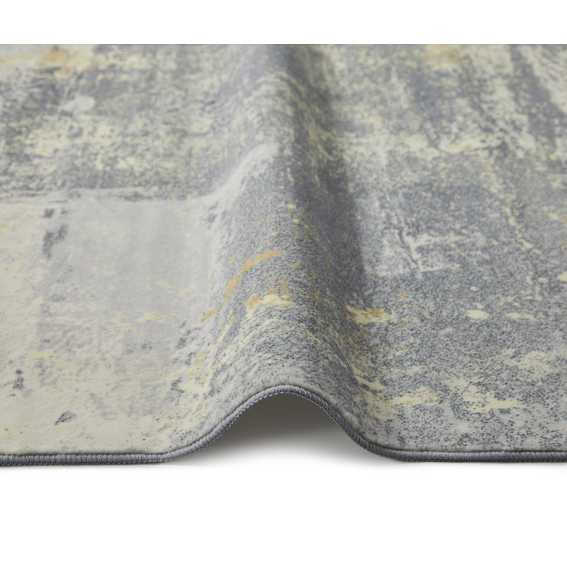 Lux Abstract Ultra soft Stain Guarded Grey Area Rug, Rectangle 120 x 180cm