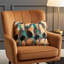 Fancy Feather Animal Print Reversible Throw Pillow-1213528065