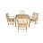 Windsor 4 - Person Teak Wood Patio Dining Set with Square Table