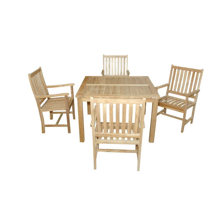 Windsor 4 - Person Square Teak Outdoor Dining Set