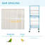 Large Bird Cage Aviary Indoor, Multi-Door Design, Wide Wingspan Space, Suitable For Canary, Finch, Conure, 55 Inch, Light Blue-54994639