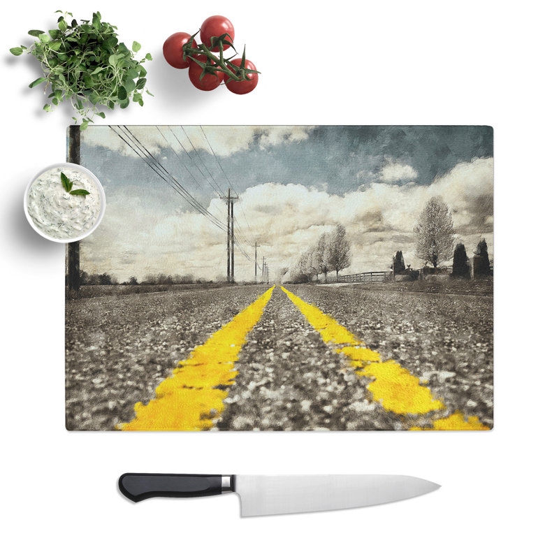 The Open Road Vol.4 Chopping Board, 0.4cm H x 28.5cm W x 39cm L