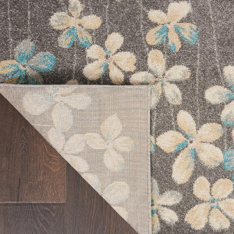 Zaizi Floral Indoor Rug, Rectangle 5'3" x 7'3"