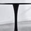 42.1" Black Mid-Century Round MDF Top Dining Table | For 4-6 People-1697524901