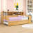 Wooden Daybed with Storage Shelves,  Trundle Bed and Study Desk-1630810311-1630810307