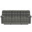 Ensemble 2 pièces: canapé inclinable et causeuse console, gris-130106120