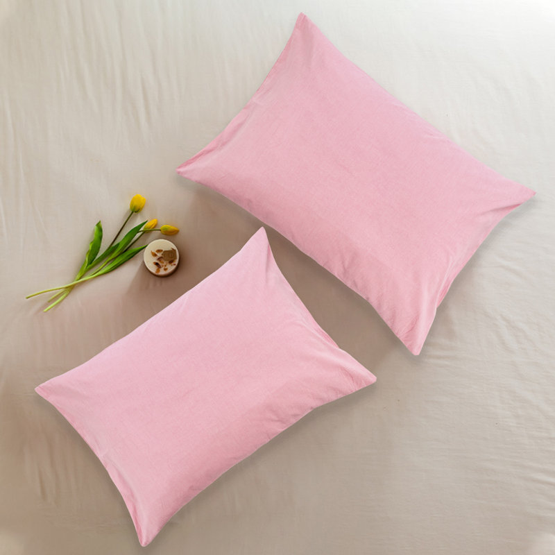 100% Cotton Pillowcase - Set of 2, Pink, King Pillowcase