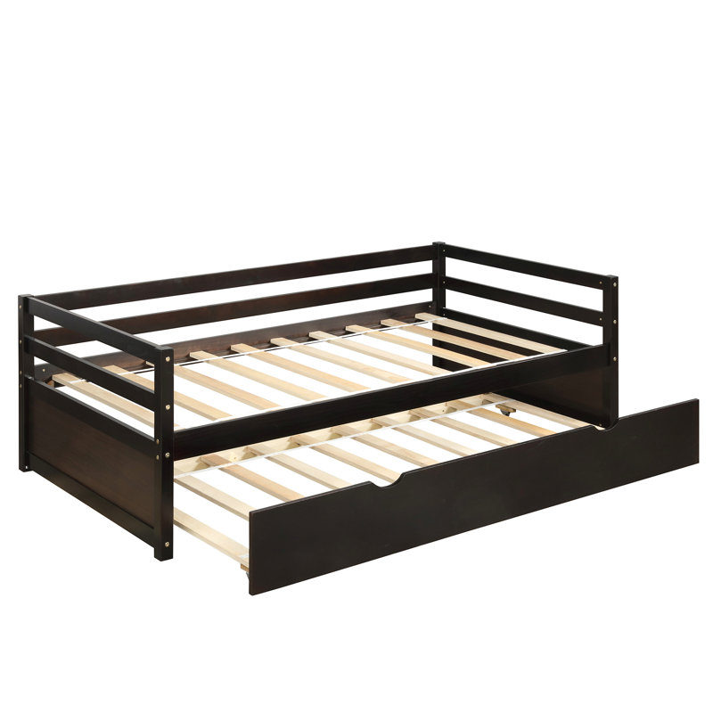 Daybed With Trundle, Twin Size - Solid Wood Construction For Bedroom Style