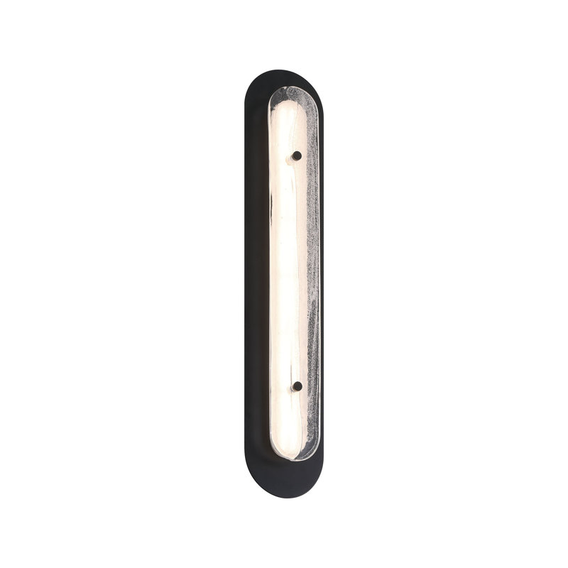 Gris, extérieur, thermolaqué noir, verre argenté, H 30 po x l 6 po x P 2,75 po
