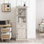 Armoire de rangement haute, armoire autoportante avec tablettes, armoire avec tiroir pour le salon, la cuisine, la salle à manger