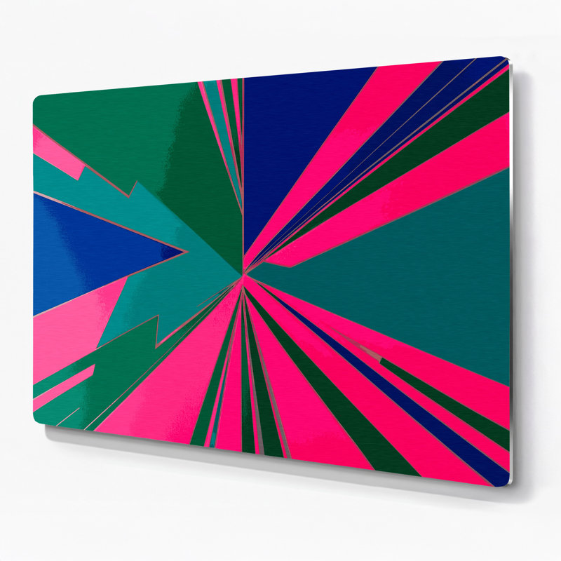 Hard Edge 78 Green Metal Wall Art, 11" H x 14" W