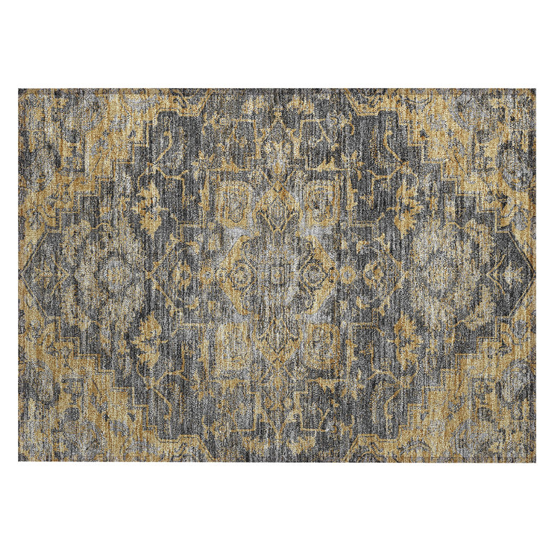 Ceajay Flatweave Washable Oriental Indoor / Outdoor Rug, Rectangle 1'8" x 2'6"