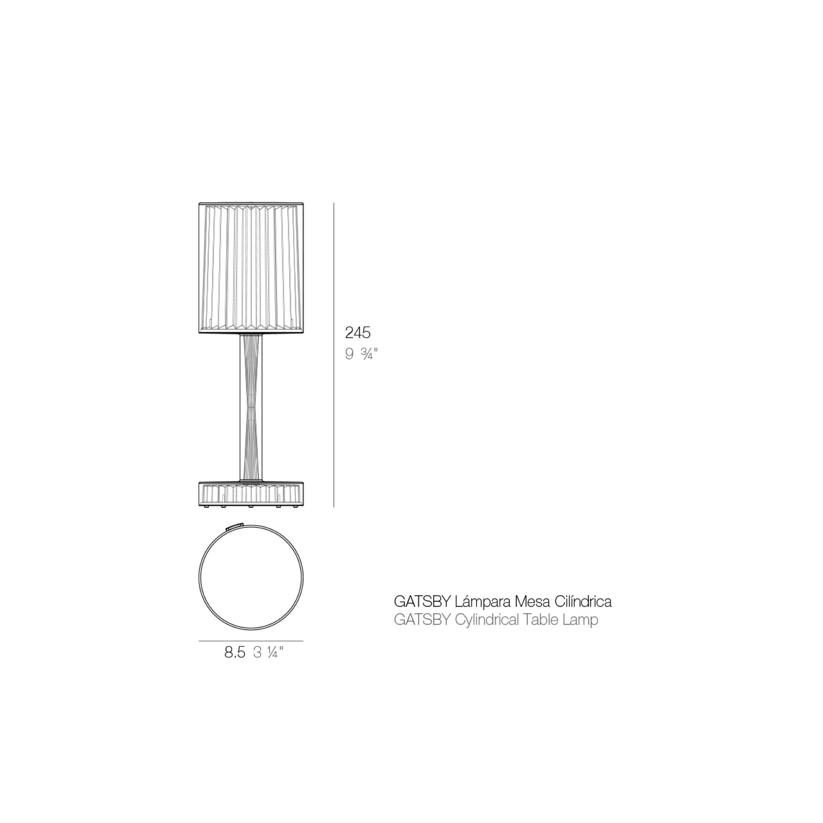 Gatsby Cylinder Resin Table Lamp, Amber