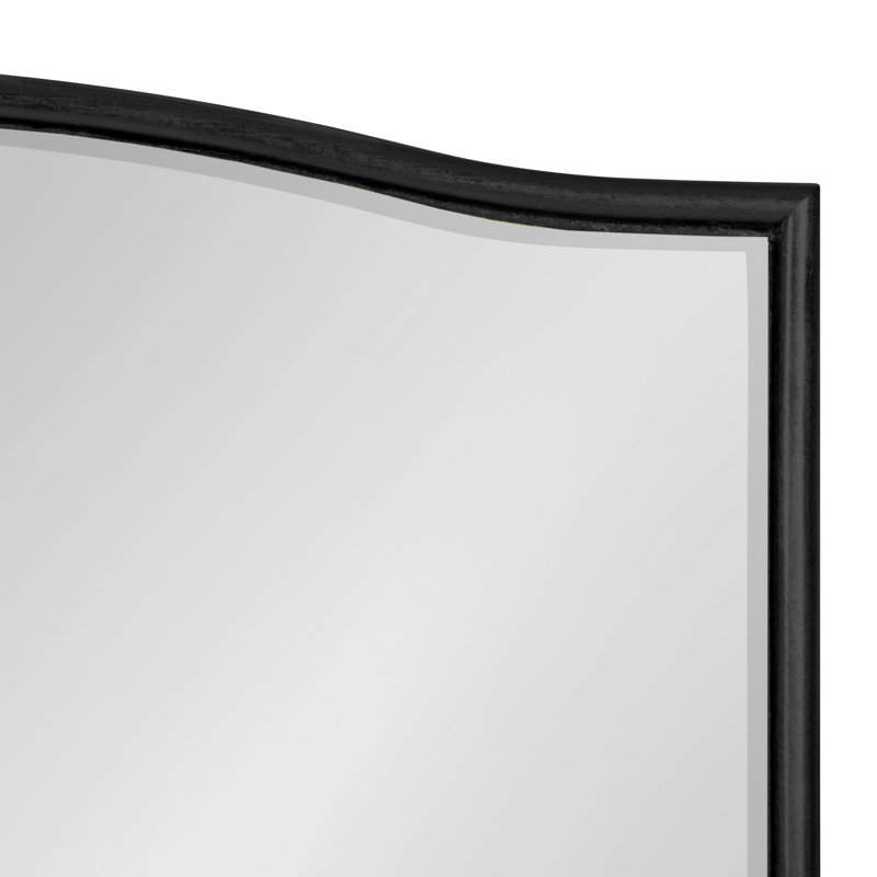 Miroir décoratif biseauté Meagan, 24 po x 18 po, Noir