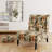 Tropical Greens Warm Earth Tones - Upholstered Coastal Slipper Chair, Tropical Leaves Accent Chair
