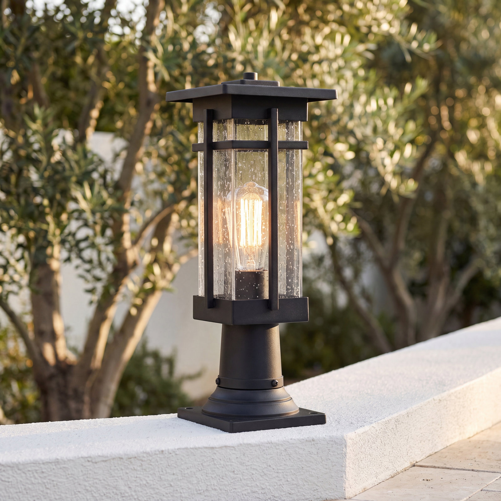 6.5" Iron Outdoor Post Light