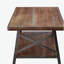 Table basse avec rangement en chêne patiné et plage noire