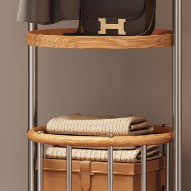 Luxury Rolling Hall Tree Rack, Cherry