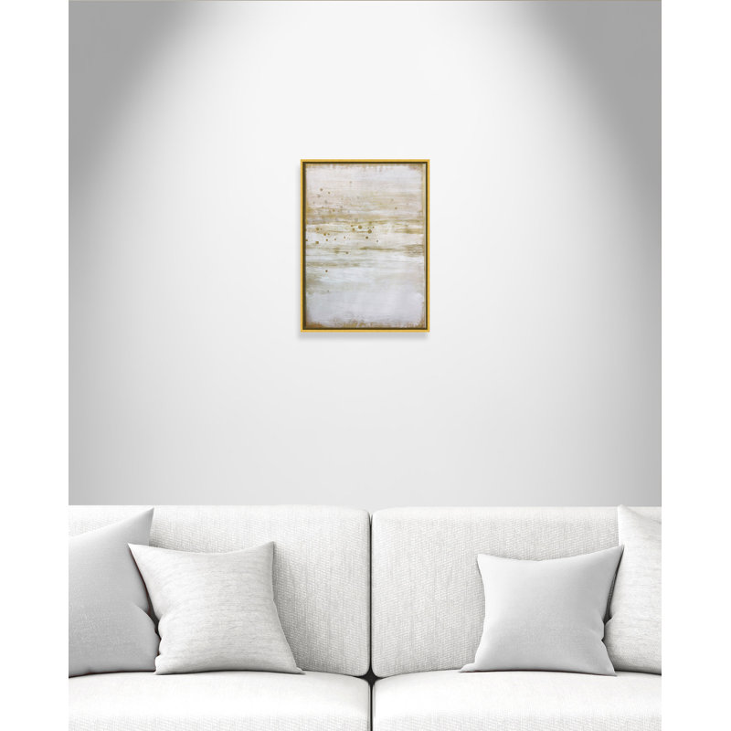 « golden whiteout-floater », peinture sur toile, H 24 po x l 18 po x P 2 po