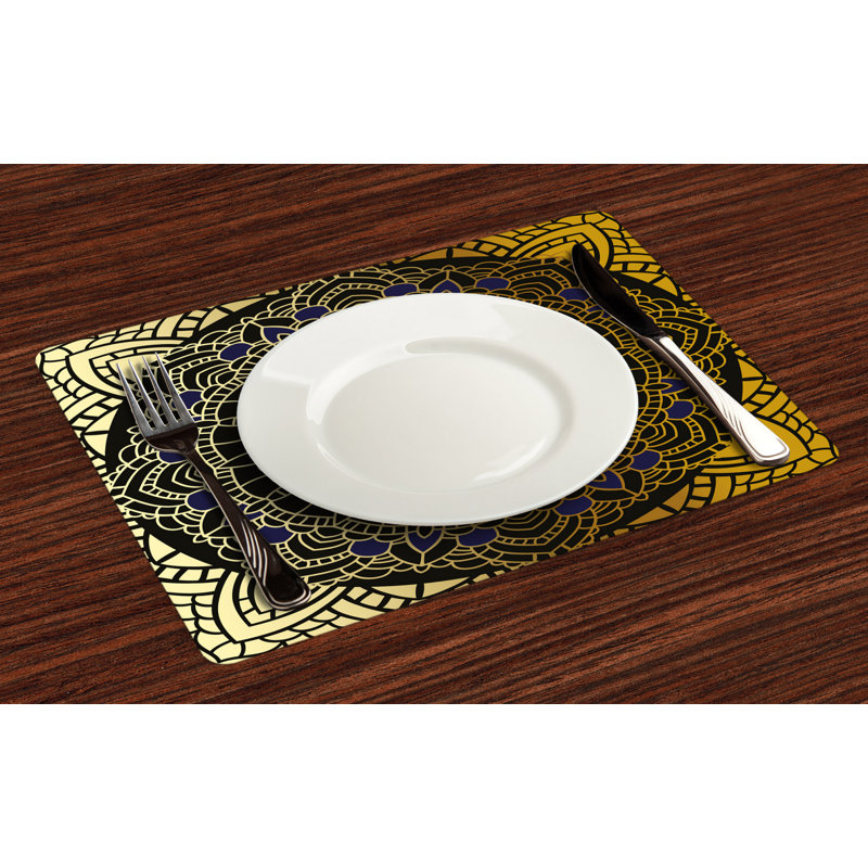 Mcclanahan Mandala Lotus Inspired Design Placemat