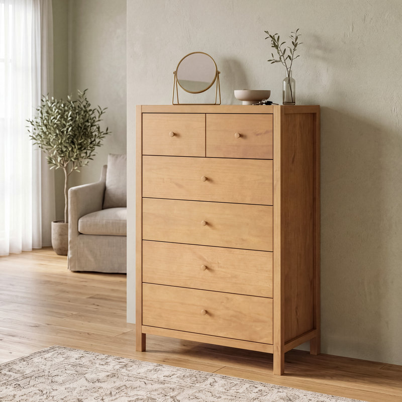 Commode à cinq tiroirs - Finition en chêne clair, Light Oak