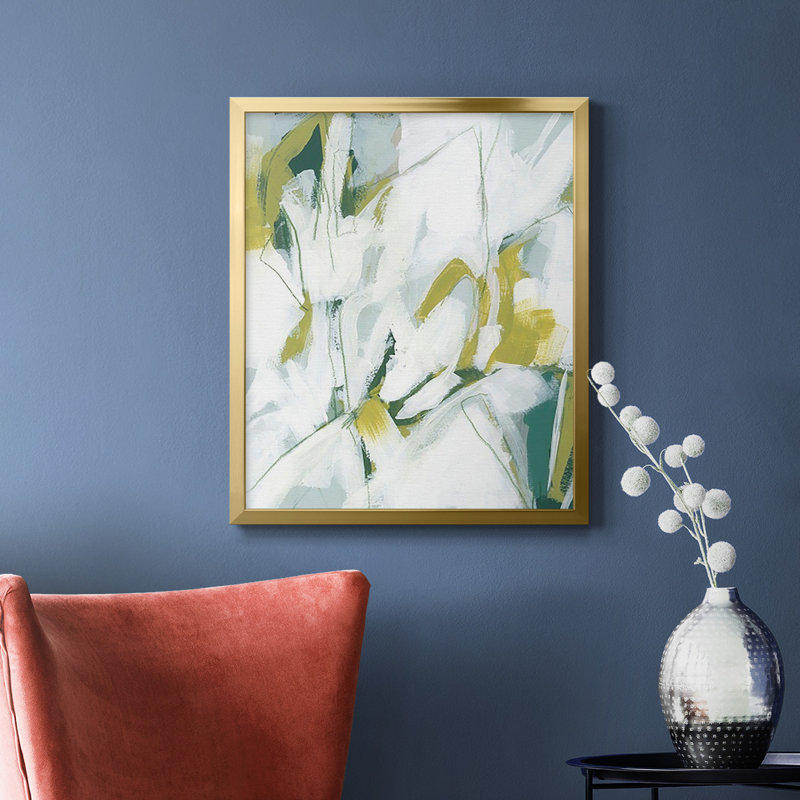 Toile encadrée de qualité supérieure Emerald Ice II - prête à être accrochée, Or, H 24 po x l 20 po