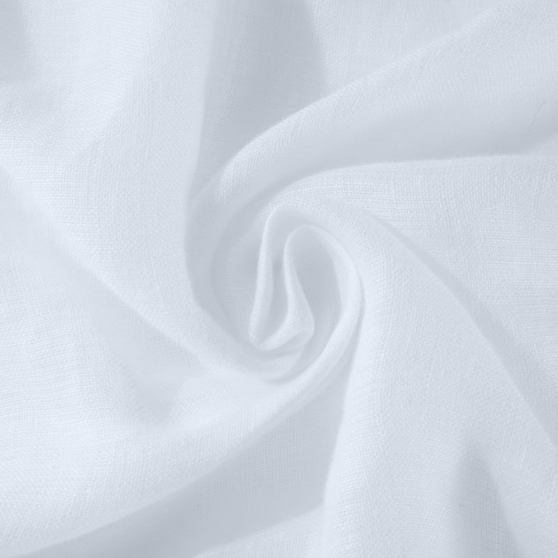 Brussels Belgian Flax Linen Woven Throw, White