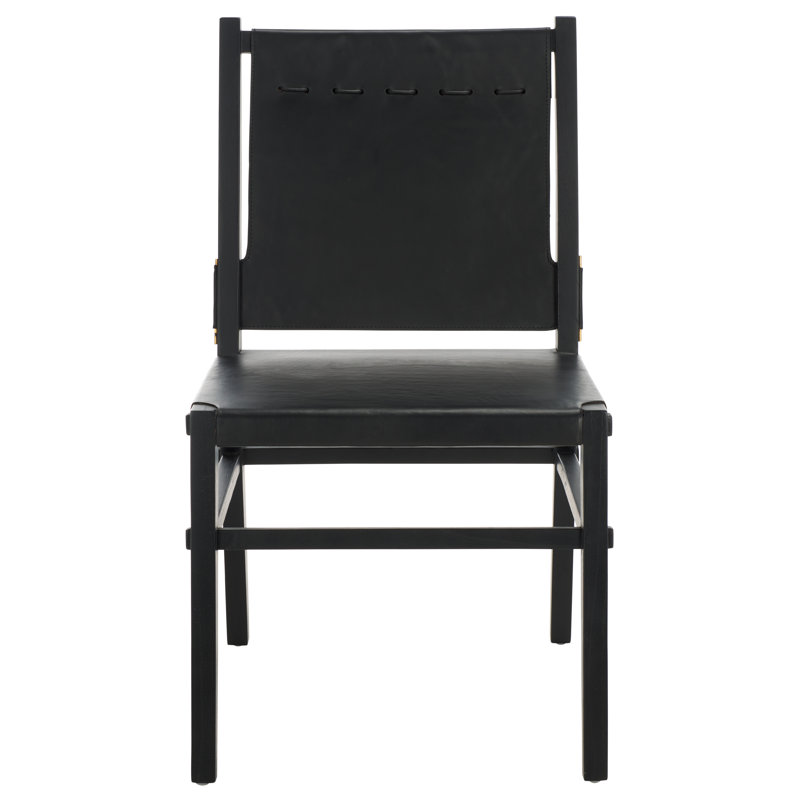 Catriella Leather Dining Chair, Black