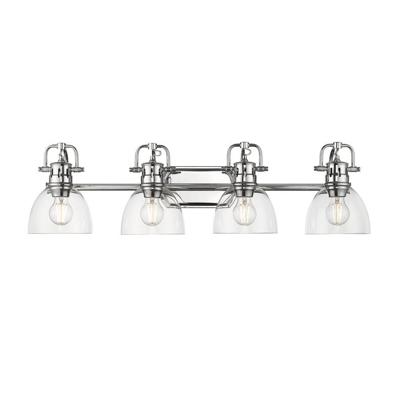 Éclairage pour meuble-lavabo à 4 lumières Aljona, Chrome
