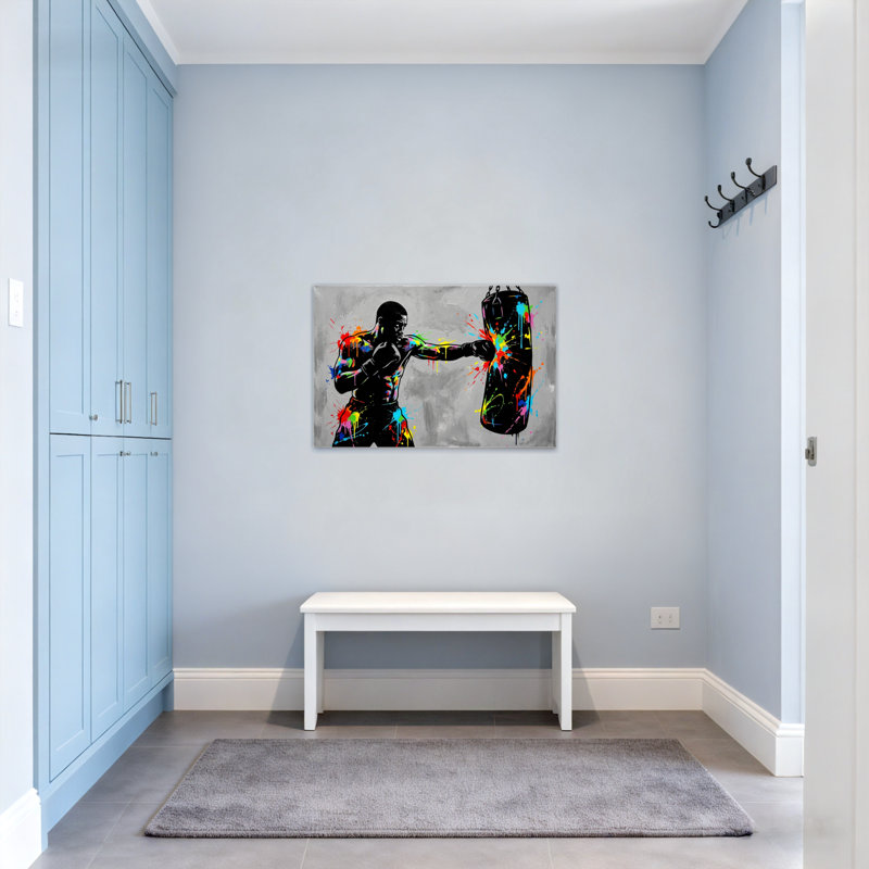 Silhouette de mode avec des éclaboussures de peinture, H 12 po x l 18 po