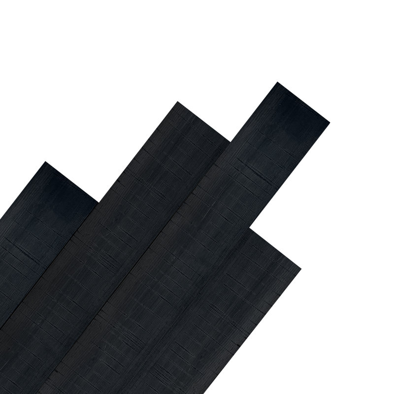 Planches murales en bois véritable Luxdecor - Planches à découper blanches 5 po - 10 pièces, 12,5 pieds carrés, Black