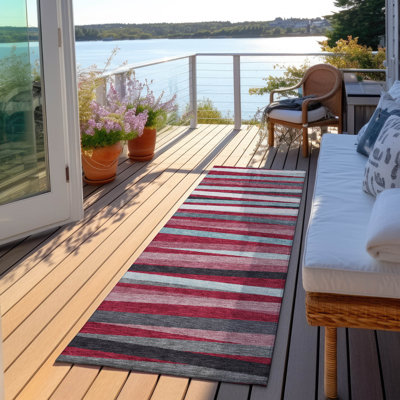 Tapis intérieur / extérieur rouge lavable Liora 
