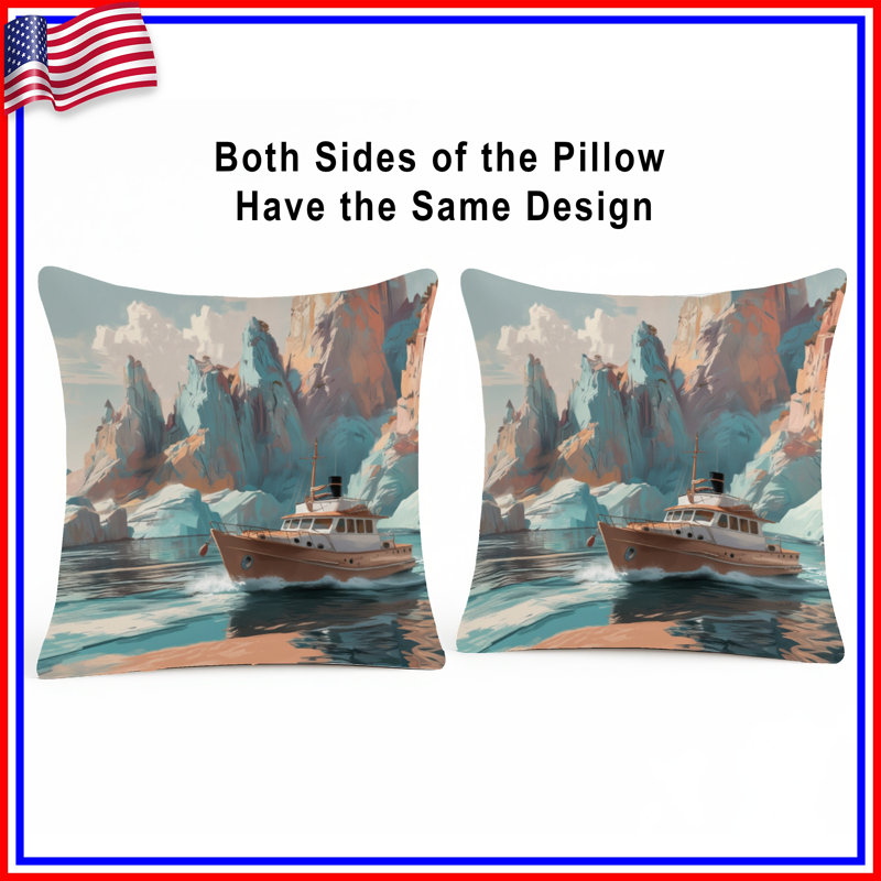 Coussins décoratifs Boat In Scenic, 26 x 26 pouces