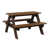 Natural Teak Top/Chocolate Brown Base