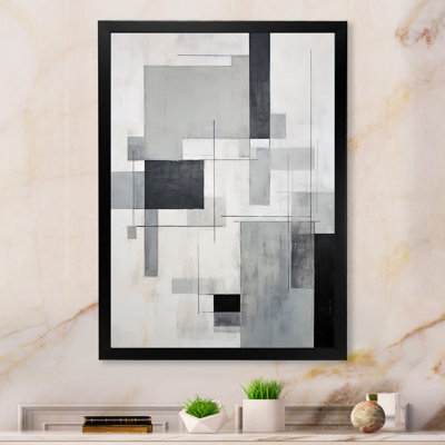 Jackielyn " Grey Suprematism Geometric Serenity I "