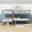 Twin Over Twin L-Shaped Bunk Beds with 2 Ladders-69052564