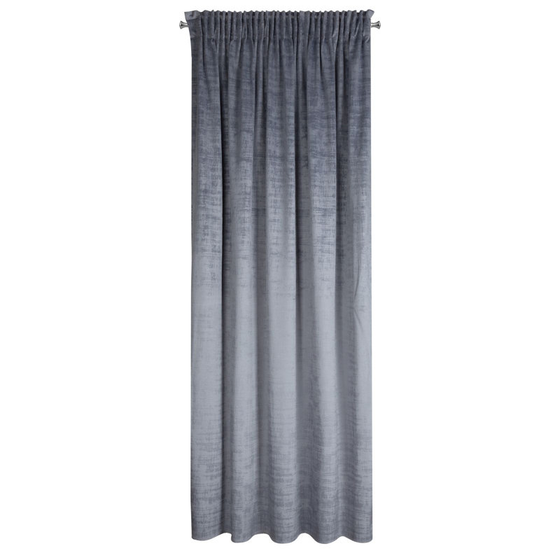 Baulch Blackout Curtains Single Panel, Steel