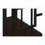 Bibliothèque, bibliothèque, étagère, 4 niveaux, h 62 po, bureau, chambre à coucher, stratifié brun, métal noir, contemporain, moderne