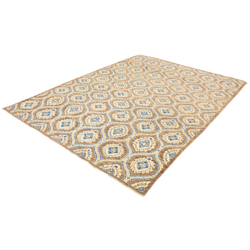 Tapis intérieur en laine moderne 9 pi 4 po x 12 pi 8 po "one-of-kind" -the main noué la 2010 Juhi