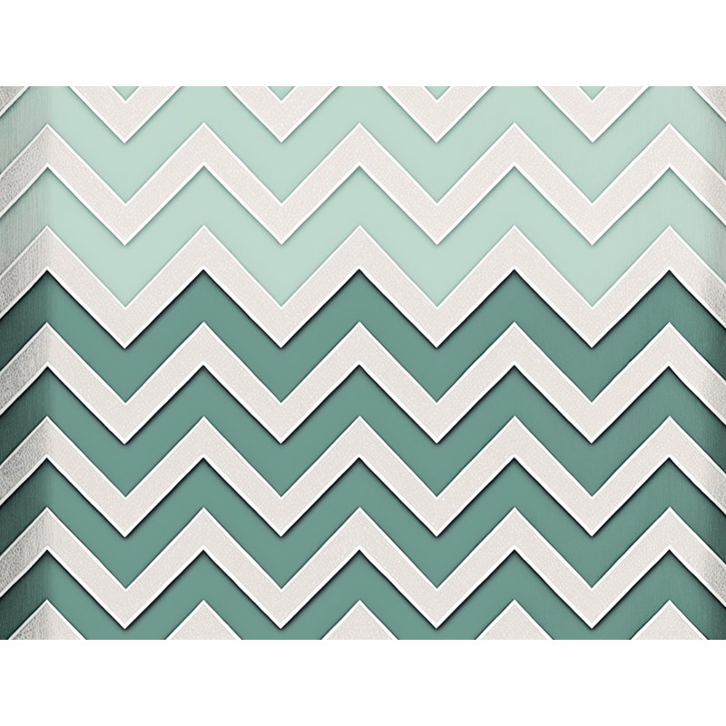 Checkered Comforter, Twin Extra Long Comforter, Green/Silver Chevron