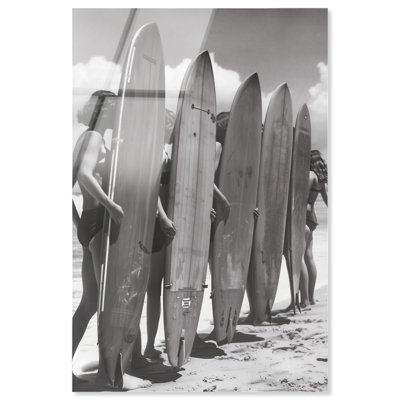 «Mesdames et leurs planches de surf», art mural rétro par Notoriart, prêt à accrocher, 36 x 54
