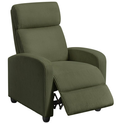 Modern Recliner Chair Corduroy Recliner Sofa for Living Room by Ebern Designs