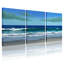 Nautique et plage, océan, vagues, ciel, nuages, plage, sable, eau, ensemble de 3 impressions sur toile-151791288