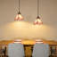 Luminaire suspendu fleur simple rose