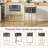 Counter Height Bar Stool Barrel Counter Stool With Backrest,Silver-Gray Velvet Gold Metal Base-993043390-990087651