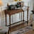 Black Solid Wood Console Table-902137259