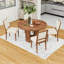 Ensemble de table de salle à manger 5 pièces avec chaises rembourrées-78003113